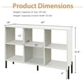 thumbnail image 3 of Costway 6 Cube Storage Shelf Organizer Bedroom Bookcase Square Cubby Cabinet White 47 x 14 x 31.5, 3 of 10