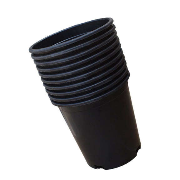 Nursery Container Injection Molded Pot Fit For Plants Soil Growers or Hydroponics, Black