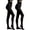 black, variant on Ms. Myland 2 Pairs Women's Nude Pantyhose 80D Semi-Opaque Soft Velvet High Waist Control Top