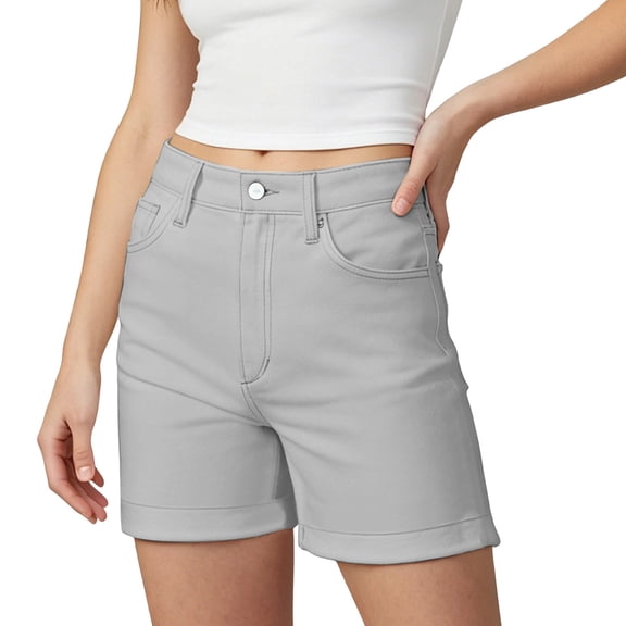 jjayotai Bermuda Shorts for Women Low Waisted Stretchy Shorts Straight Leg Loose Fitted Shorts Summer Casual Shorts with Pockets