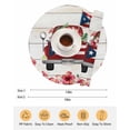 thumbnail image 6 of 13 Inch Round Placemats Set of 6, Puerto Rican Flag Non Slip Heat Insulation PP Table Mats, Vintage Country Truck Flowers Wooden Grain Washable Place Mats for Kitchen Dining Party Table Decor, 6 of 7
