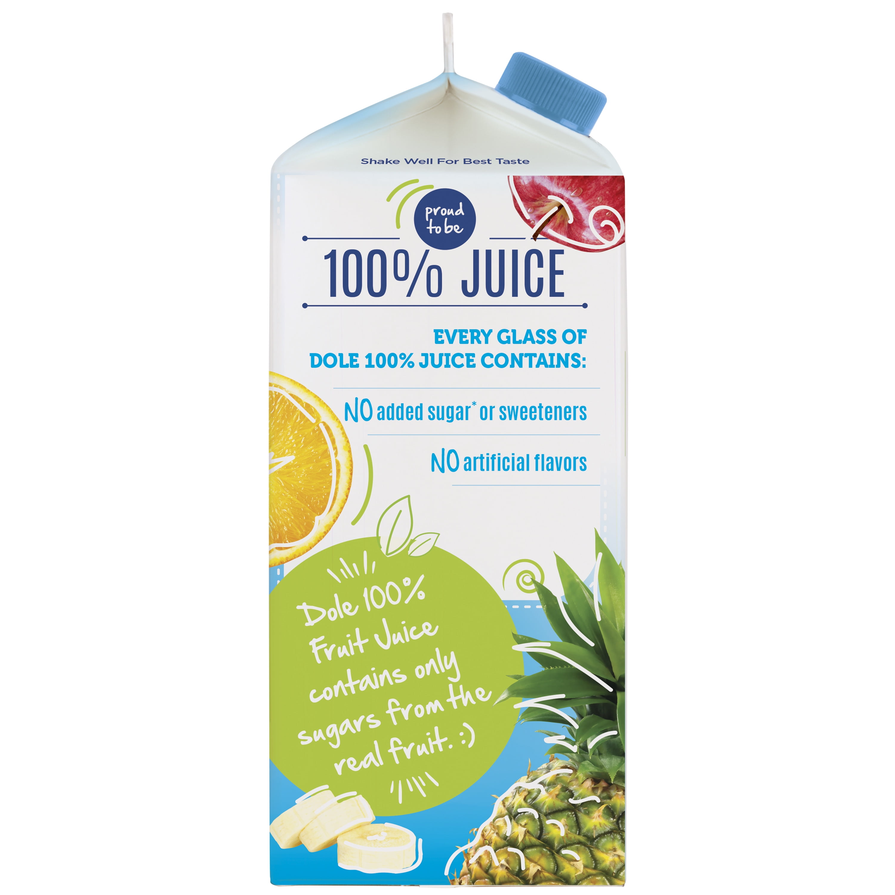 Dole 100% Juice Blend, Orange Strawberry Banana Flavored, 59 Fl Oz Carton