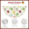 thumbnail image 3 of Daiia Insects Drawing Merry Christmas Tree Skirt , Xmas Large Lace-up Tree Skirt, Santa Snowflakes Rustic Home Decorations New Year Party Farmhouse Decor-30", 3 of 6