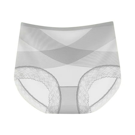 Icvfdpl Panties For Women Elongated Plus Size Belly Cinching High Waisted Casual Daily Womens Underwear Briefs Grey Xl