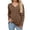 Brown, variant on EDFBUYKRS Womens Tops Long Sleeve V Neck Shirts Fall Sweater Casual Blouses Fashion Outfits L