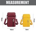 thumbnail image 2 of 2 piezas de bolso cruzado con cremallera para mujer, bolso para teléfono móvil, bolso con brazalete, 2 of 5