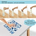 thumbnail image 3 of Yayeee 6 Pack Kitchen Dish Cloths for Washing Dishes Soft Absorbent Microfiber Towels, Blue Floral Pattern, 3 of 9