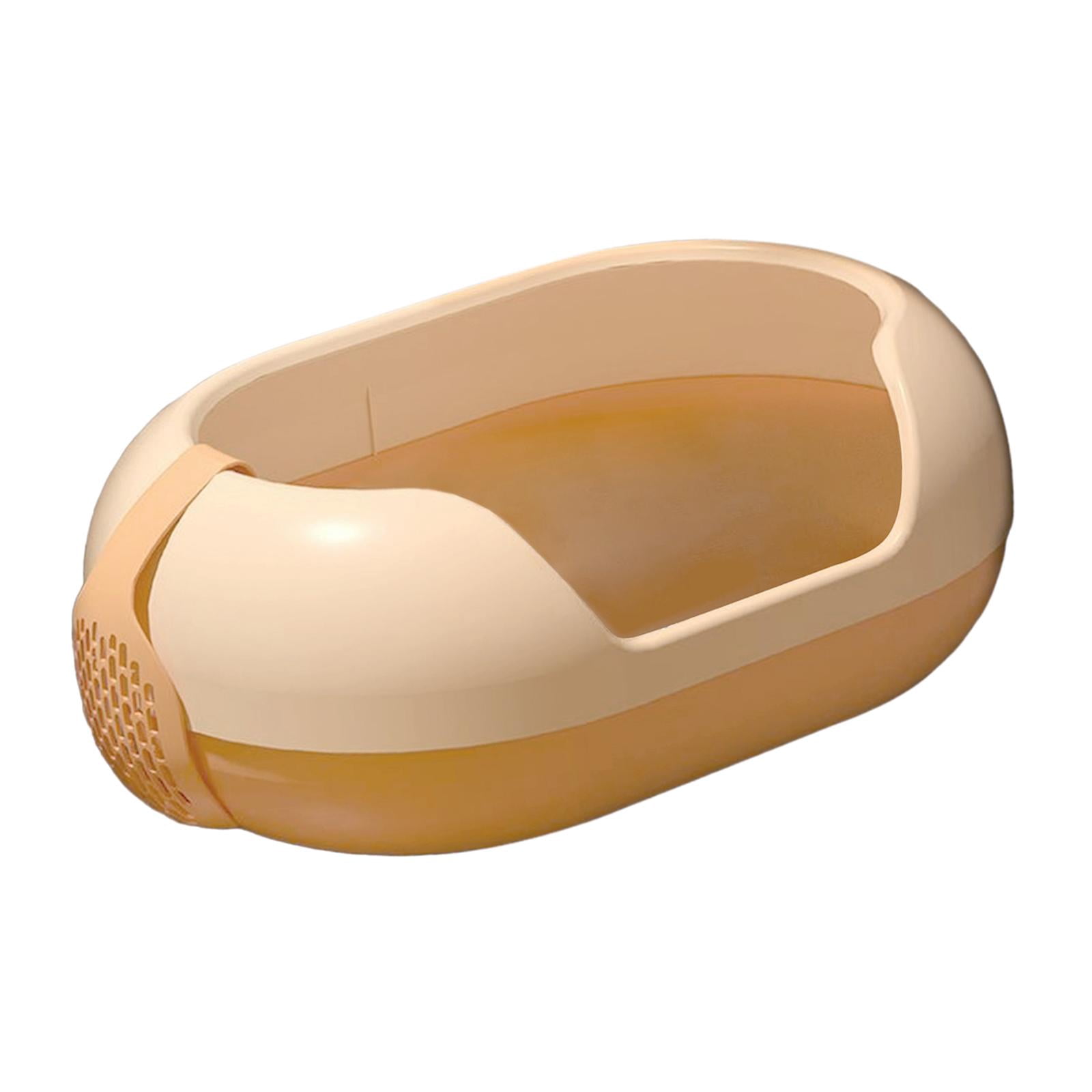 Semi Enclosed Cat Litter Box Large Cat Toilet 60x41x24cm Removable for Cats and Small Dogs Puppy Potty Cat Litter Tray Bedpan violet