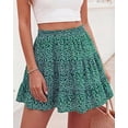 thumbnail image 6 of BTFBM Summer Skirts for Women Floral High Waist Shorts Underneath Boho Tiered Flowy Tennis Skorts Casual Mini Skirt, 6 of 7