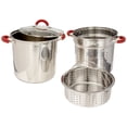 thumbnail image 2 of Cocedor de pasta EXCELSTEEL 12 L de acero inoxidable con tapa de vidrio, 2 of 5