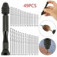 thumbnail image 1 of Luckyn 49 Pcs HSS Mini Micro Spiral Hand Push Drill Chuck Drill Pin Vise Bit, 1 of 8