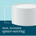 thumbnail image 4 of Corelle Winter Frost White 10.25" Dinner Plates, Vitrelle Glass, 6-pack, 4 of 5