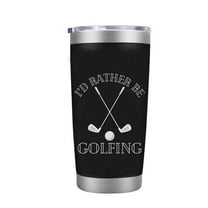 I'd Rather Golfing Golf Gifts For Men Women Golfers 20oz Laser Engraved Tumbler Golf Travel Coffee Mug Water Bottle Stainless Steel Vacuum Insulated -