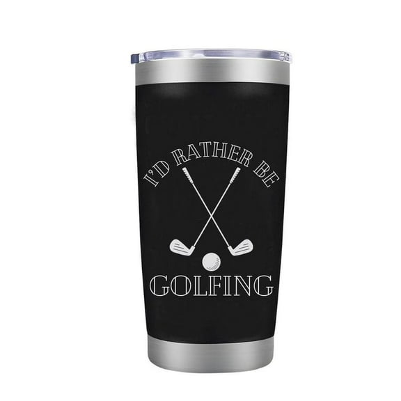I'd Rather Golfing Golf Gifts For Men Women Golfers 20oz Laser Engraved Tumbler Golf Travel Coffee Mug Water Bottle Stainless Steel Vacuum Insulated -
