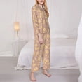 thumbnail image 3 of Fotbe Cute Bee Pattern Long Sleeve Pajama Set for Women,Sleepwear Set,2-piece Loungewear Set,Soft PJs Comfy Nightwear with Pockets -XX-Large, 3 of 7