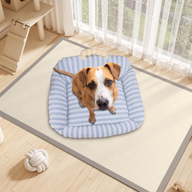 Alfombrilla para cama de gato, cama para perro, alfombrilla lavable para mascotas, cojín para dormir, cojín para cachorros y gatos, mascotas, , azul