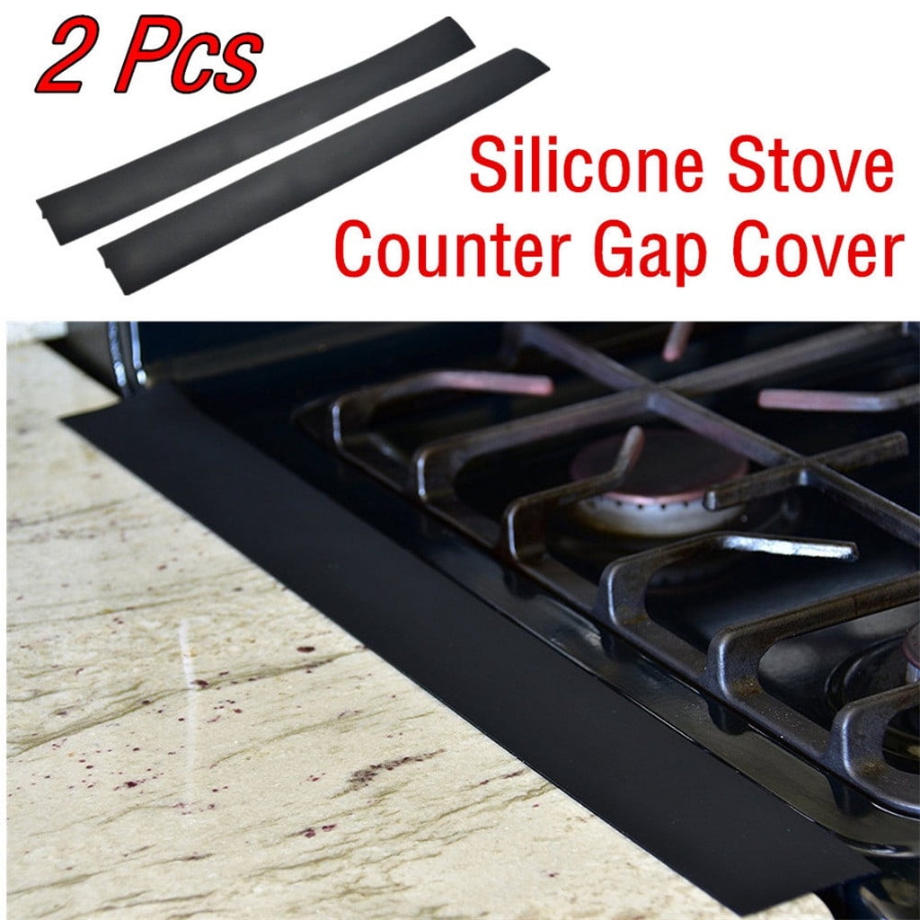 Details about   2X Silicone Kitchen Stove Counter Gap Cover Oven Guard Spill Seal Slit Filler US 