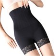 thumbnail image 4 of WMTBSRSW Women's Tummy Control Shapewear Shorts High Waisted Body Shaper for Thigh Slimming Underwear Lace Trim Patchwork Shaping Shorts, 4 of 6