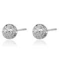 thumbnail image 5 of 14K Solid White Gold 6mm Ball Stud Earrings, 5 of 10