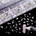 thumbnail image 4 of Lubelski 21 Grids/Box Nail Rhinestone Flat Head Irregular Shape Acrylic Luxury Shiny Nail Rhinestone for Beauty, 4 of 7