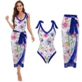 thumbnail image 2 of IROINNID Women's One-piece Swimsuit One Shoulder Strap Swimwear With Wrap Long Skirt Print Two-piece Set, 2 of 9