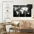 thumbnail image 4 of Elephant Stock Iron Impression World Map Wall Art - Horizontal Multi Panel Canvas - Living Room Wall Decor - Map Multi Panel - Gray And White Decor - 38" x 24", 4 of 4