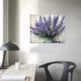 thumbnail image 4 of Acheng Lavender Wall Art Bathroom Decor Blue Flowers Canvas Picture Watercolor Painting Canvas Prints Bedroom Wall Decor Modern Blossom Canvas Art for Office Kitchen Home Decoration 20x16in, 4 of 6