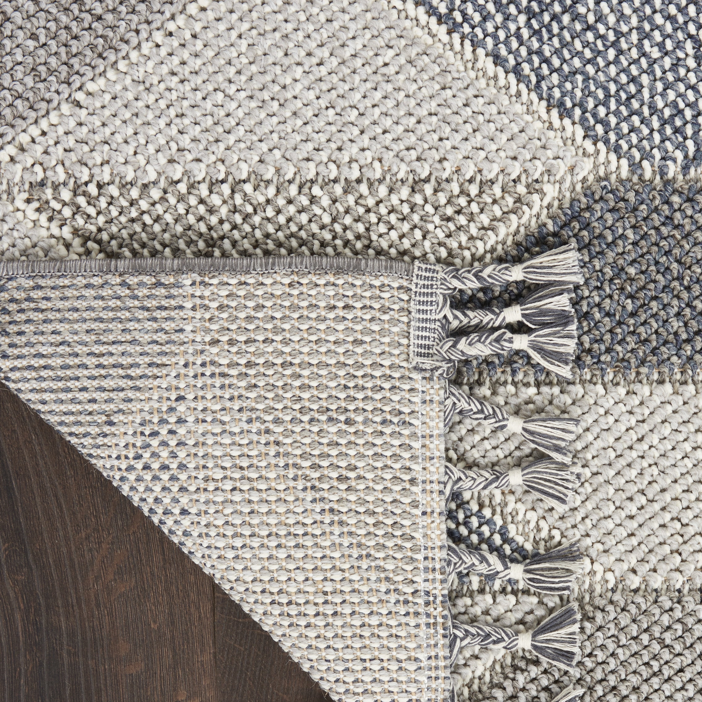 Nourison Paxton Modern & Contemporary Grey/Charcoal 4' x 6'2" Area Rug, (4x8)