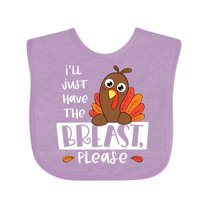 Inktastic I'll Just Have the Breast, Please Cute Turkey Boys or Girls Baby Bib