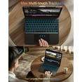 thumbnail image 3 of typecase Keyboard Case for iPad Air 13"(M4/M3/M2, 2026/2025/2024), iPad Pro 12.9"(6th/5th/4th/3rd Gen), Trackpad, 11-Color Backlit, 360 Rotatable with Pencil Holder - Black, 3 of 10