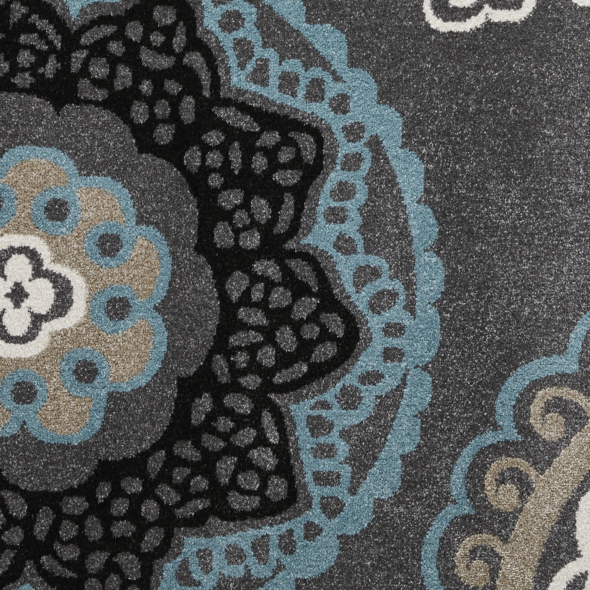 Loomaknoti Ohanzah Ovena 6' x 9' Blue Medallion Indoor Area Rug