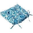 thumbnail image 2 of Pillow Perfect Outdoor/Indoor Tucker Resist Azure Réversible Chaise Pads, 15.5" x 14.5", Bleu, 2 Comte, 2 of 2