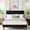 Black, variant on Frostbloom Queen Size Platform Bed Frame with Velvet Upholstered Headboard, Off-white