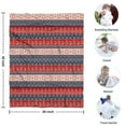 thumbnail image 4 of Red and Blue Christmas Knitted Pattern Blanket,Comfortable Soft Flannel Throw Blanket,All Season,Warm Lightweight Blankets for Sofa Bed Couch Living Room Chair,30"x40", 4 of 4