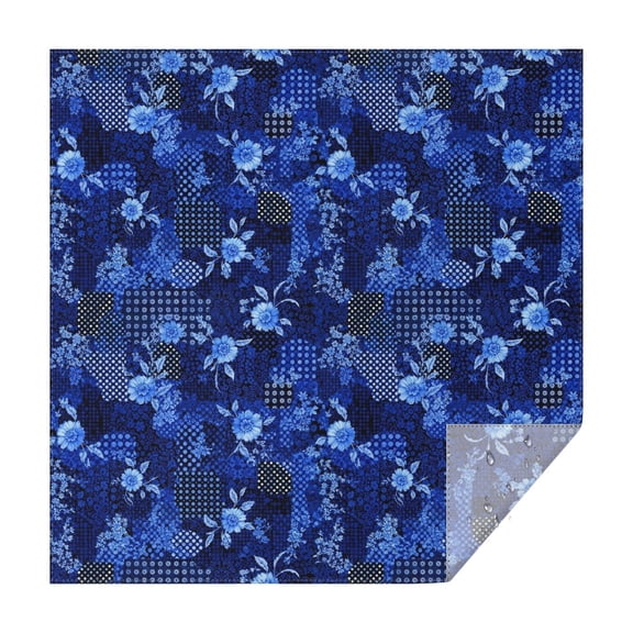 Pioneer Flower Floral Print Pattern Square Tablecloth, Waterproof Wipeable Spillproof Washable Table Cover for Home Kitchen Party Decor, 42"x42"