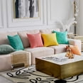 thumbnail image 6 of Summer Pillow Covers 20x20 inch Solid Supersoft Corduroy Stripes Square Throw Pillows for Couch Decorative, 50x50cm, 20 x 20 Inch, Iceburg Green, 6 of 14