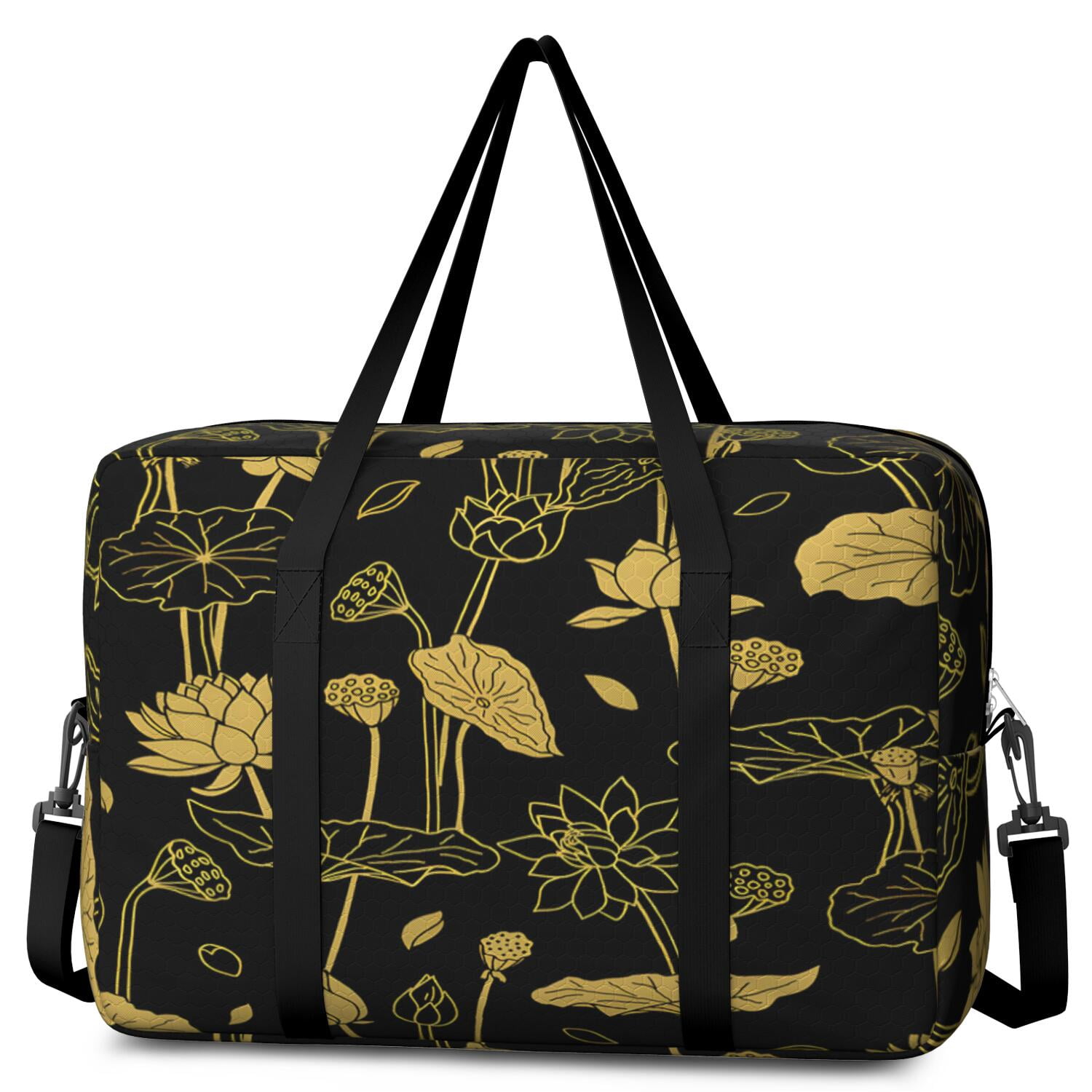For Spirit Airlines Personal Item Bag 18x14x8 Inch, Floral Weekender Travel Bag, Foldable Travel Duffel Bag Underseat Carry on Bag with Luggage Sleeve for Women and Men 30L