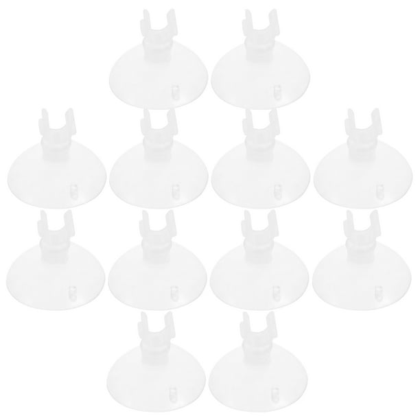 20 piezas de ventosas de fijación transparentes abiertas con abrazadera de plástico para pecera, accesorios para acuario.