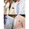 thumbnail image 3 of Men's 3-Piece Seersucker Suit Set | Slim Fit Summer Blazer, Vest & Pants | Beach Wedding Groomsmen Attire | Lightweight & Breathable, 3 of 7