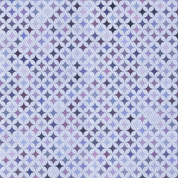 Ahgly Company Indoor Square Patterned Heavenly Blue Area Rugs, 7' Square