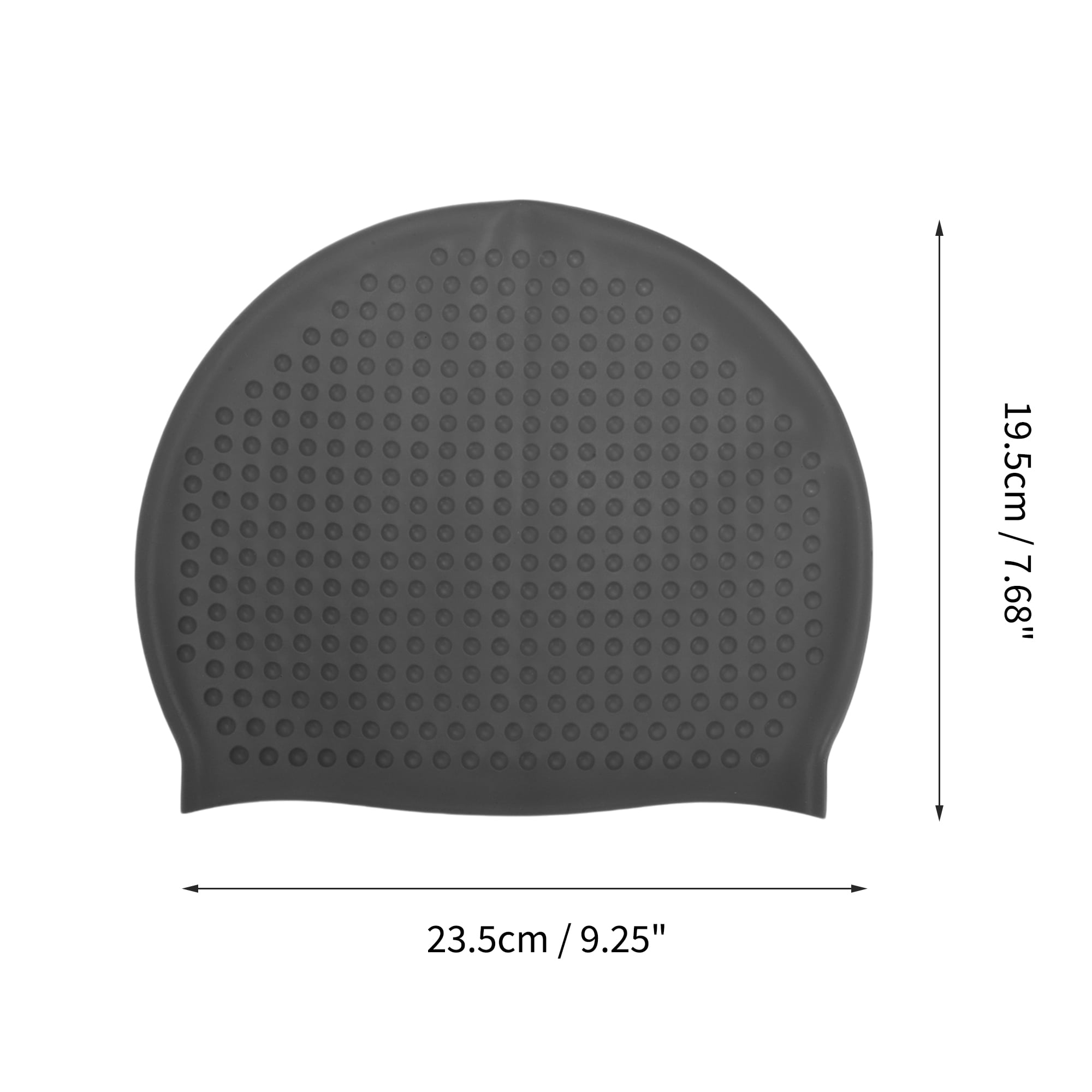 Unique Bargains Waterproof Bubbles Texture Swimming Cap Black