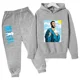 thumbnail image 3 of Conjunto de sudadera con capucha y pantalones deportivos para niños de otoño e invierno, conjunto deportivo de dos piezas para niños y niñas, ropa para bebés con estampado de Messi, 3 of 5