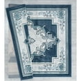 thumbnail image 3 of Porch & Den  Curry Hand-Carved Area Rug Aqua 5'3" x 7'6" 5' x 8' Living Room,Bedroom,Dining Room Silver,Aqua Rectangle, 3 of 5