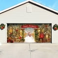 thumbnail image 3 of Large Garage Door Banner Outdoor Holiday Season Festive Welcome Sign Featuring Santa Sleigh Reindeer Snowman Design for Christmas Celebration, 3 of 3