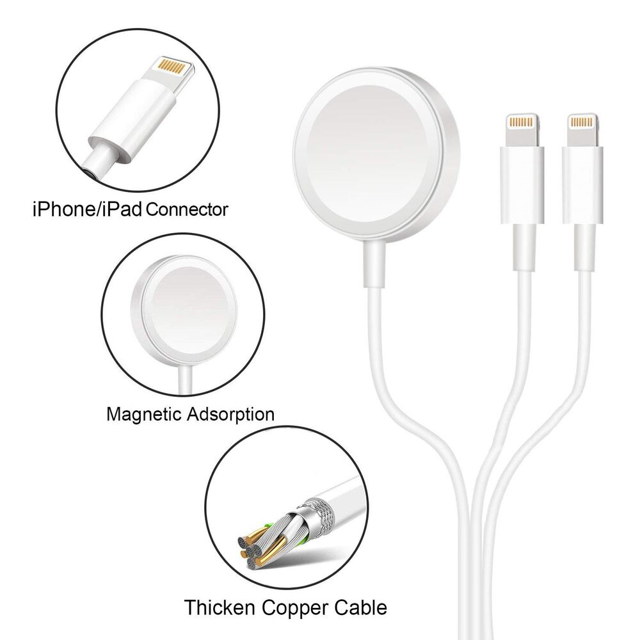 Updated Watch Charger Cable for iWatch SE/6/5/4/3/2/1,2 in 1