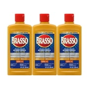 Brasso Metal Polish, 8 oz Bottle for Brass, Copper, Stainless, Chrome, Aluminum, Pewter & Bronze, 8 oz (Pack of 3)
