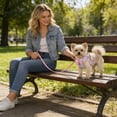thumbnail image 5 of Escape Proof Cat Vest Harness and Leash Set, Adjustable Breathable Mesh Pet Harness with Bow for Walking Outdoor Use(Blue,XL), 5 of 7