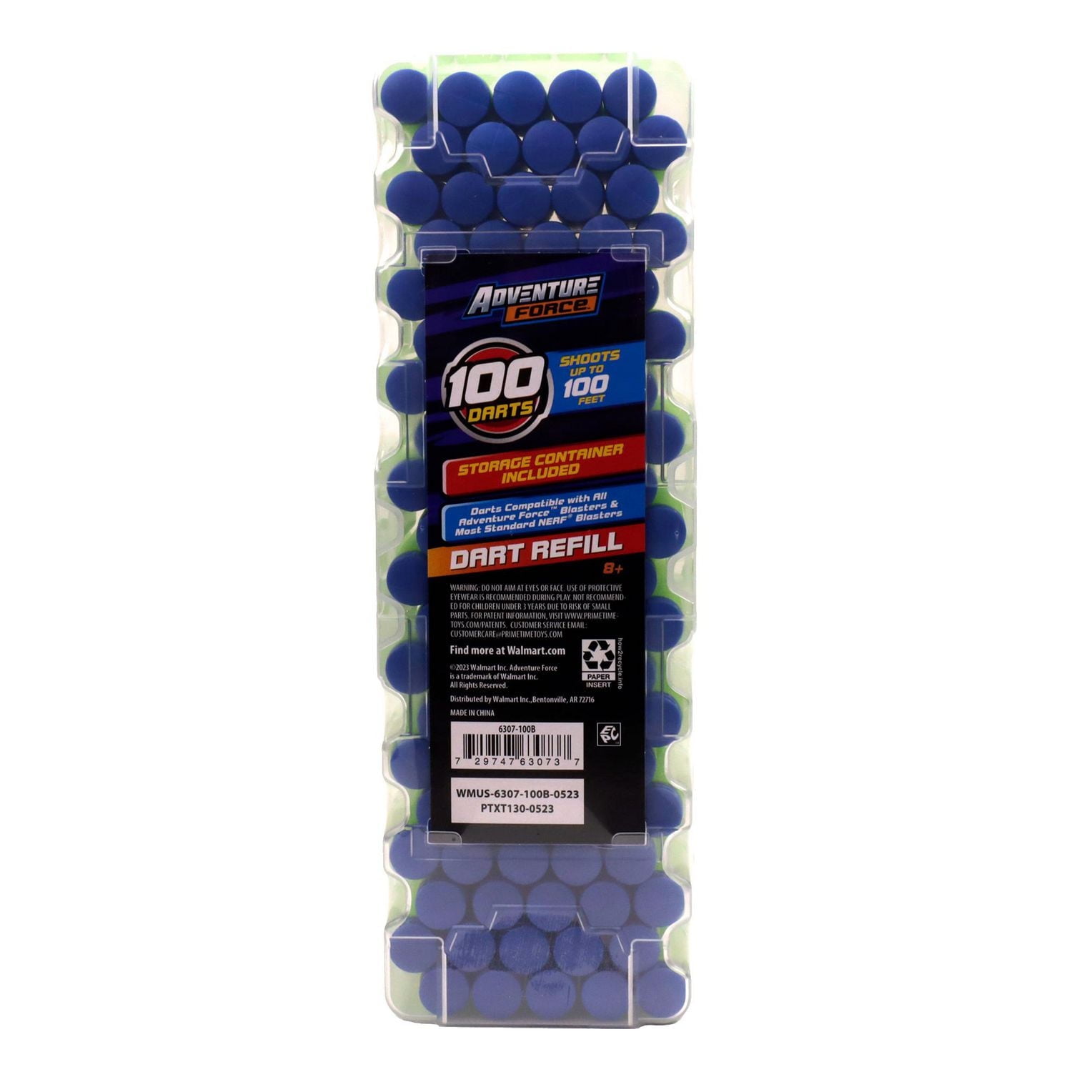 Adventure Force 100 Recharge De Fléchettes - Fonctionne avec tous les blasters Adventure Force et la plupart des blasters de grandes marques