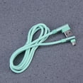 thumbnail image 4 of 1M Right Angle USB Micro Cable Braided USB 2.4 A to 90 Degree Data Cable Charger Cord for Universal Android Phone (Green), 4 of 7