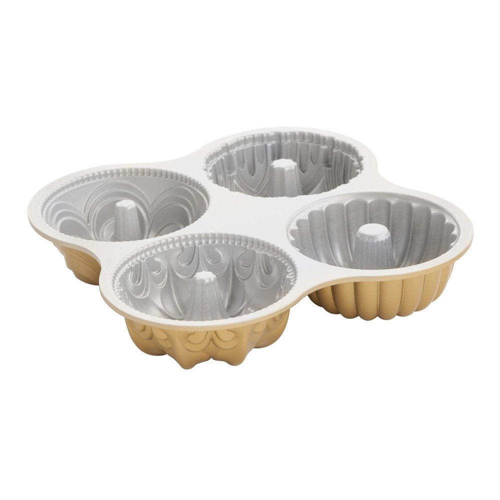 Nordic Ware Bundt Quartet Pan, Gold